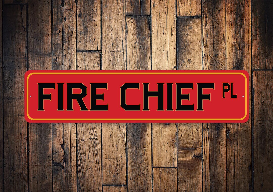 Fire Chief Place Sign, Fireman Gift Ideas, Firefighter Gift, Custom ...