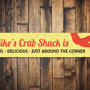 Crab Claw Sign, Crab Shack Decor, Crab Shack Sign, Custom Seafood Sign, Crab Decor, Crab Sign, Crab Lover Gift - Quality Aluminum Crab Sign