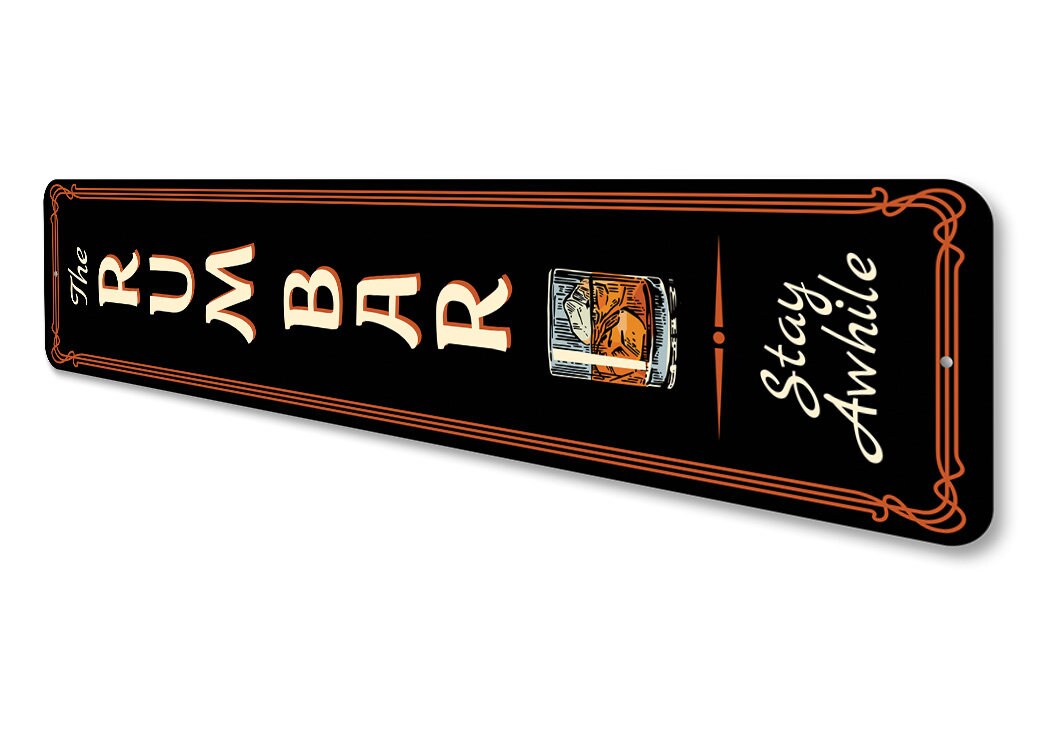 The Rum Bar Sign Rum Lovers Rum Bar Rum Bar Sign Beer Etsy