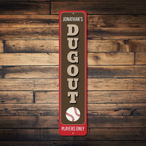 Baseball Dugout Sign Etsy
