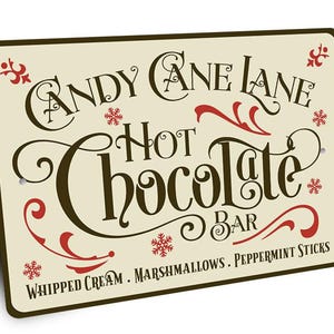 Hot Chocolate Sign, Hot Chocolate Drinks, Hot Chocolate Bar, Holiday Treat, Cute Holiday Decor, Gift For Kitchen, Kitchen, Christmas Kitchen image 3