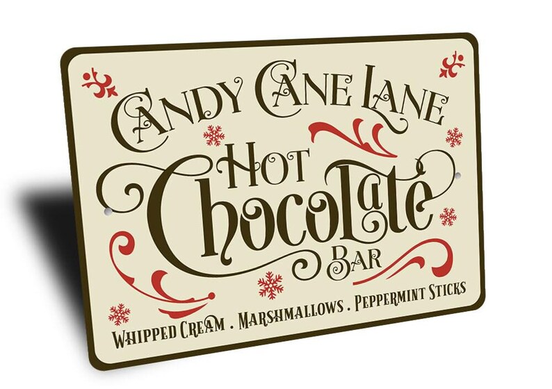 Hot Chocolate Sign, Hot Chocolate Drinks, Hot Chocolate Bar, Holiday Treat, Cute Holiday Decor, Gift For Kitchen, Kitchen, Christmas Kitchen image 3