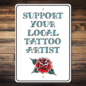 Local Tattoo Sign, Local Tattoo Artist, Tattoo Shop Sign, Tattoo Gift, Tattoo Artist, Tattoo Decor, Sign For Tattoo - Tattoo Store Sign