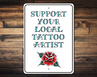 Tattoo Ladenschild, Tattoo Geschenk, Tattoo Künstler, Tattoo Dekor, Schild für Tattoo - Tattoo Shop Zeichen