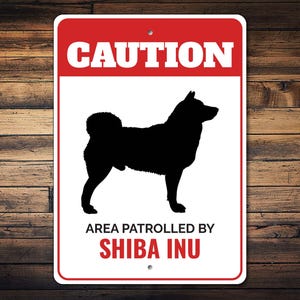 Shiba Inu Dog Sign, Caution Dog Sign, Shiba Inu Lover, Dog Breed Signs, Shiba Inu Gift, Shiba Ken, Gate Dog Sign - Dog Metal Sign