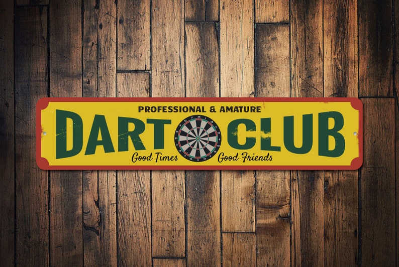 Dart Club Sign Custom Metal Professional & Amature Dart Board Etsy UK