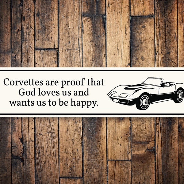 Corvette Humor Sign, Corvette Driving, Fast Driving Vette, Fast Driver Gift, Decor For Corvette, Corvette Signs, Chevy Corvette Decor