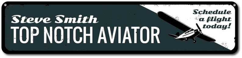 Top Notch Aviator Sign Personalized Schedule Flight Today Pilot Name Sign Custom Metal Airplane Decor Quality Aluminum Pilot Decoration