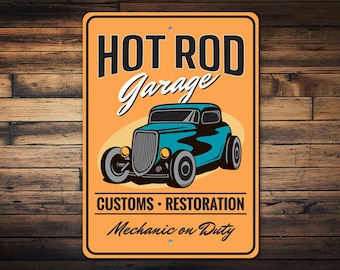 Oldtimer Workshop Garage Decoration Hot Rod Vintage Car Automobile Plate 075 