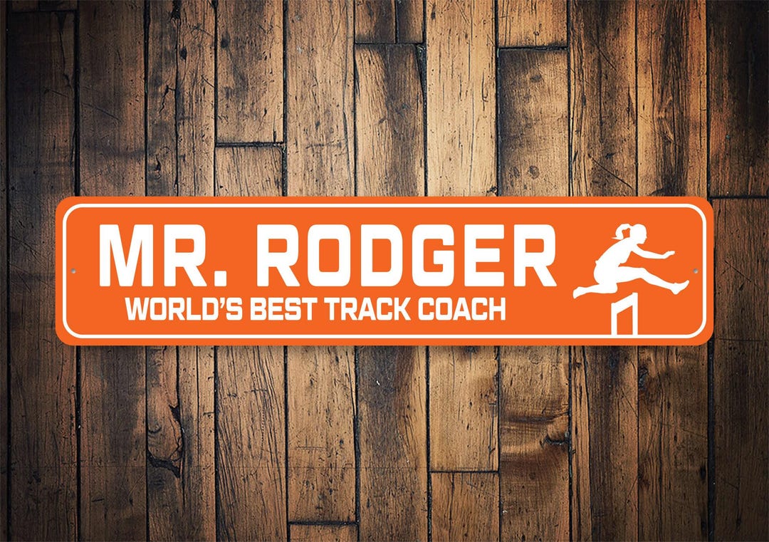 Track Coach Sign, Custom Track Gift, Track Team Coach Gift, Track ...