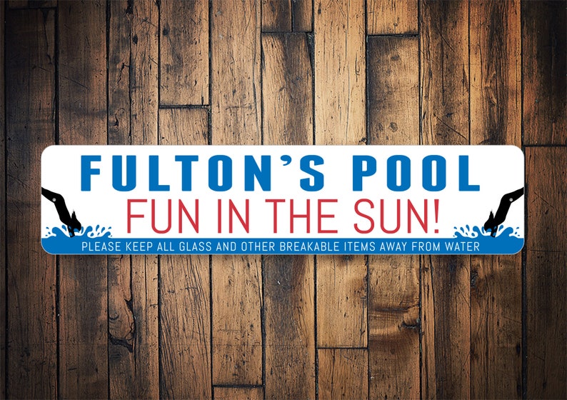 Custom Pool House Sign Pool House Sign Pool Place Pool Etsy