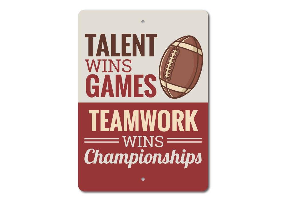Sports Quote Sign, Teamwork Sign, Locker Room Decor, Locker Room Sign ...