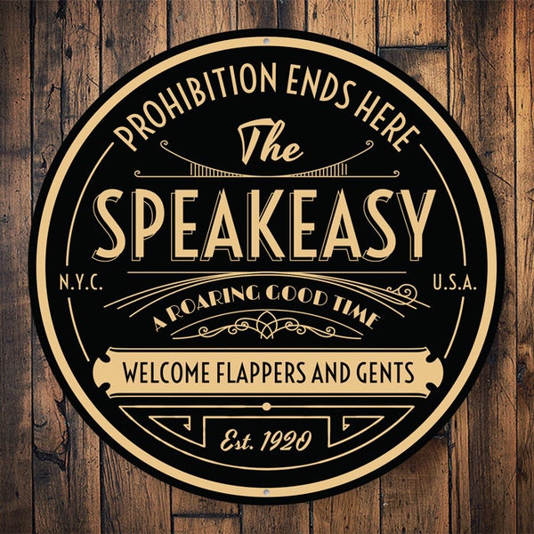 Prohibition Ends Here, Prohibition Decor, The Speakeasy, Beer, Beer Sign, Prohibition Sign, Drinking Decor, Illegal Drinking - Metal Sign