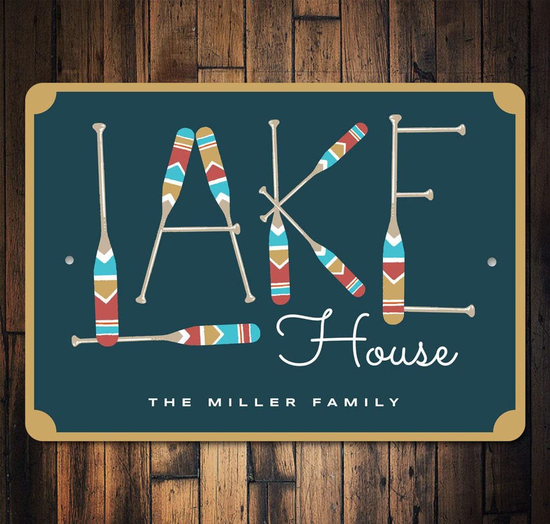 Lake House Family Sign, Custom Family Name, Personalized Sign, Lake ...