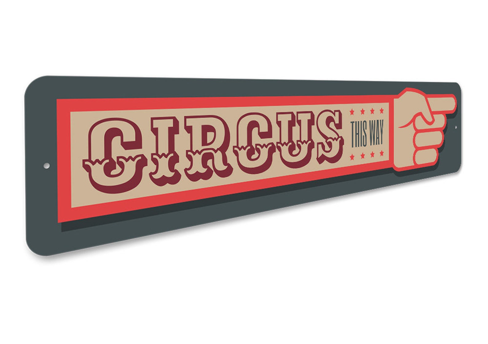 Circus This Way Sign, Directional Sign, Big Top Circus Sign, Circus ...