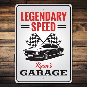 Legendary Speed, Camaro Decor, Classic Camaro Sign, Camaro Garage Decor, Car Garage, Dad Garage, General Motor, GM Garage - Novelty Aluminum