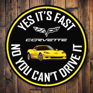 C6 Corvette Circle Sign, C6 Corvette Gift, Fathers Garage, Chevy Corvette Gift, Corvette Decor, Corvette Garage Gift, Corvette Owner Gift