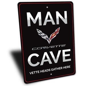 Corvette Man Cave Signs, Fathers Corvette, Corvette Lover Decor, Custom Corvette Gift, Chevy Corvette Mechanic - Novelty Aluminum Car Garage Bild 3