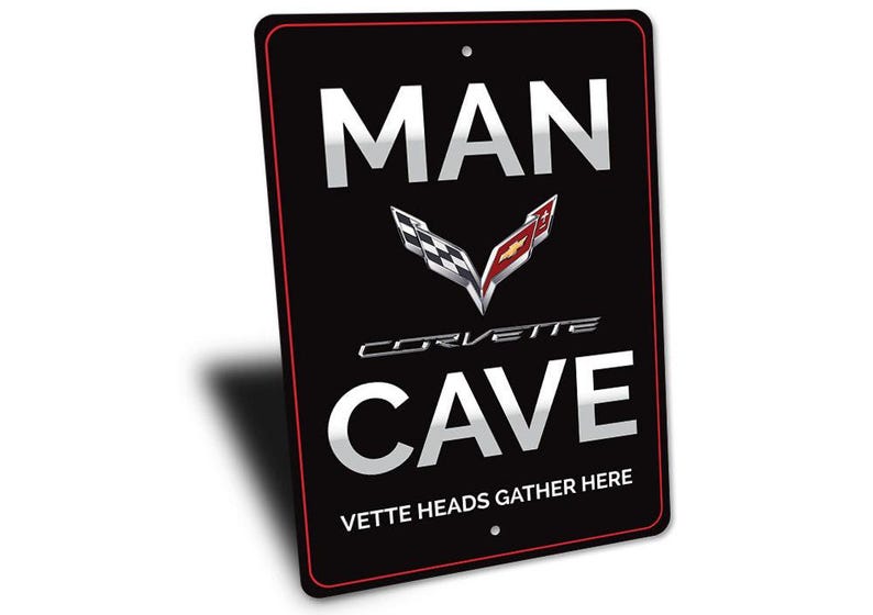 Corvette Man Cave Signs, Fathers Corvette, Corvette Lover Decor, Custom Corvette Gift, Chevy Corvette Mechanic - Novelty Aluminum Car Garage Bild 3