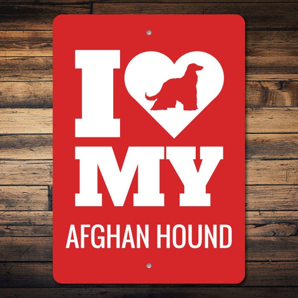 Afghan Hound Gift, Afghan Hound Sign, Afghan Hound Decor, Afghan Hound Owner Gift, Pup Owners, Dog Afghan Hound Lover Sign, Quality Metal