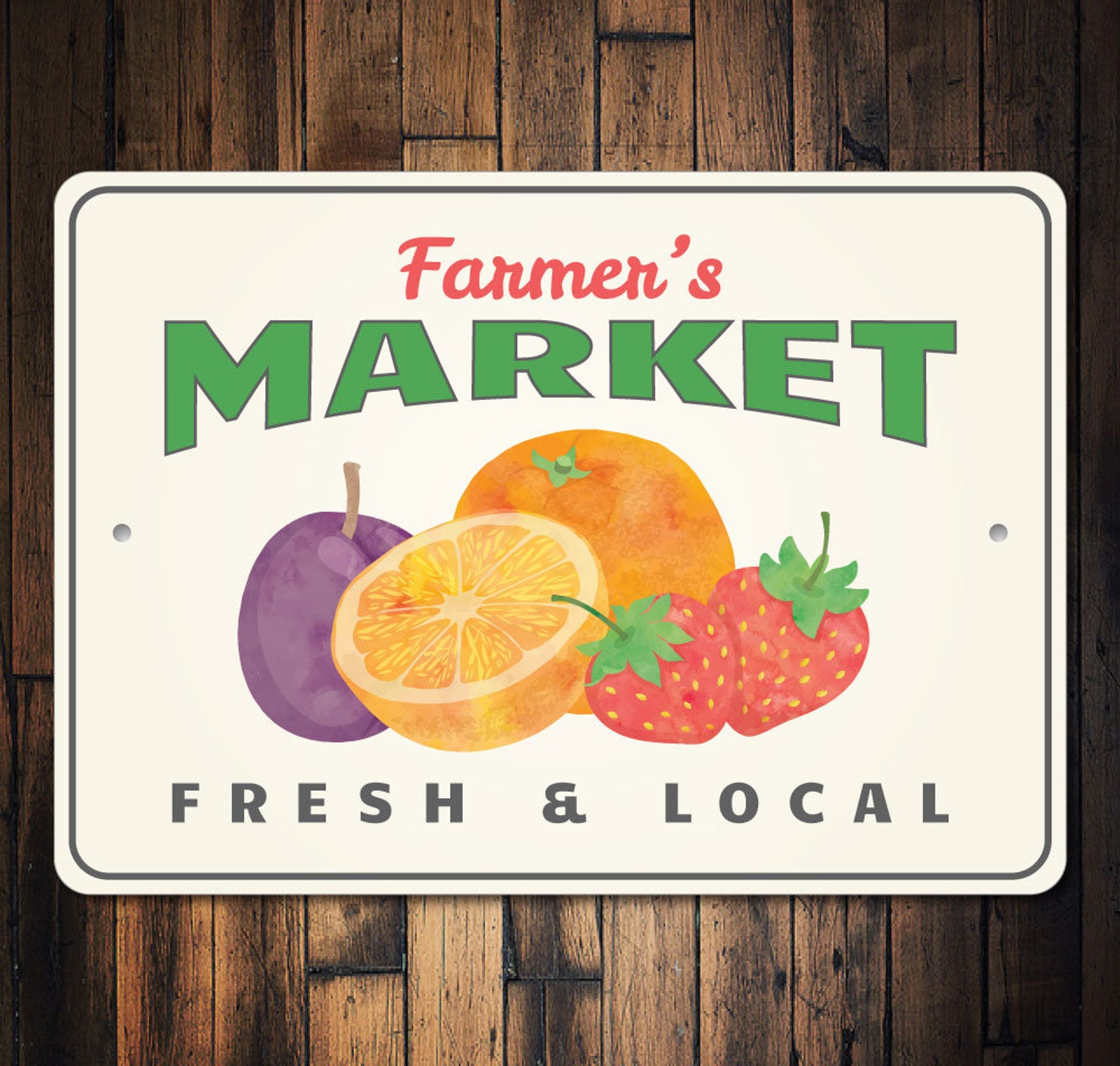 Fruit Sign Fruit Decor Farmer Market Sign Farmer’s - Etsy
