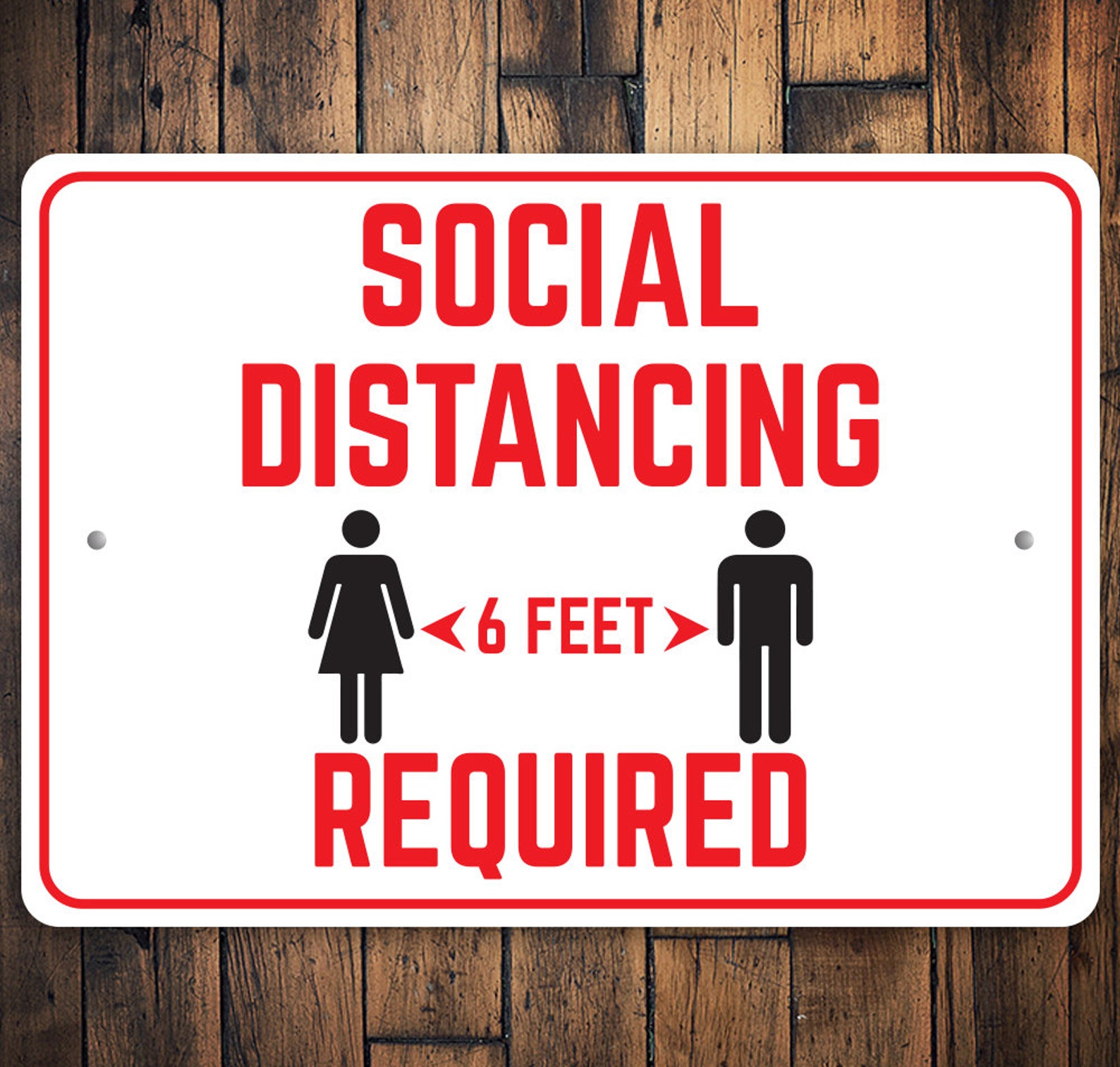 Social Distance Required 6 Feet Apart Sign 6 Feet Distance - Etsy