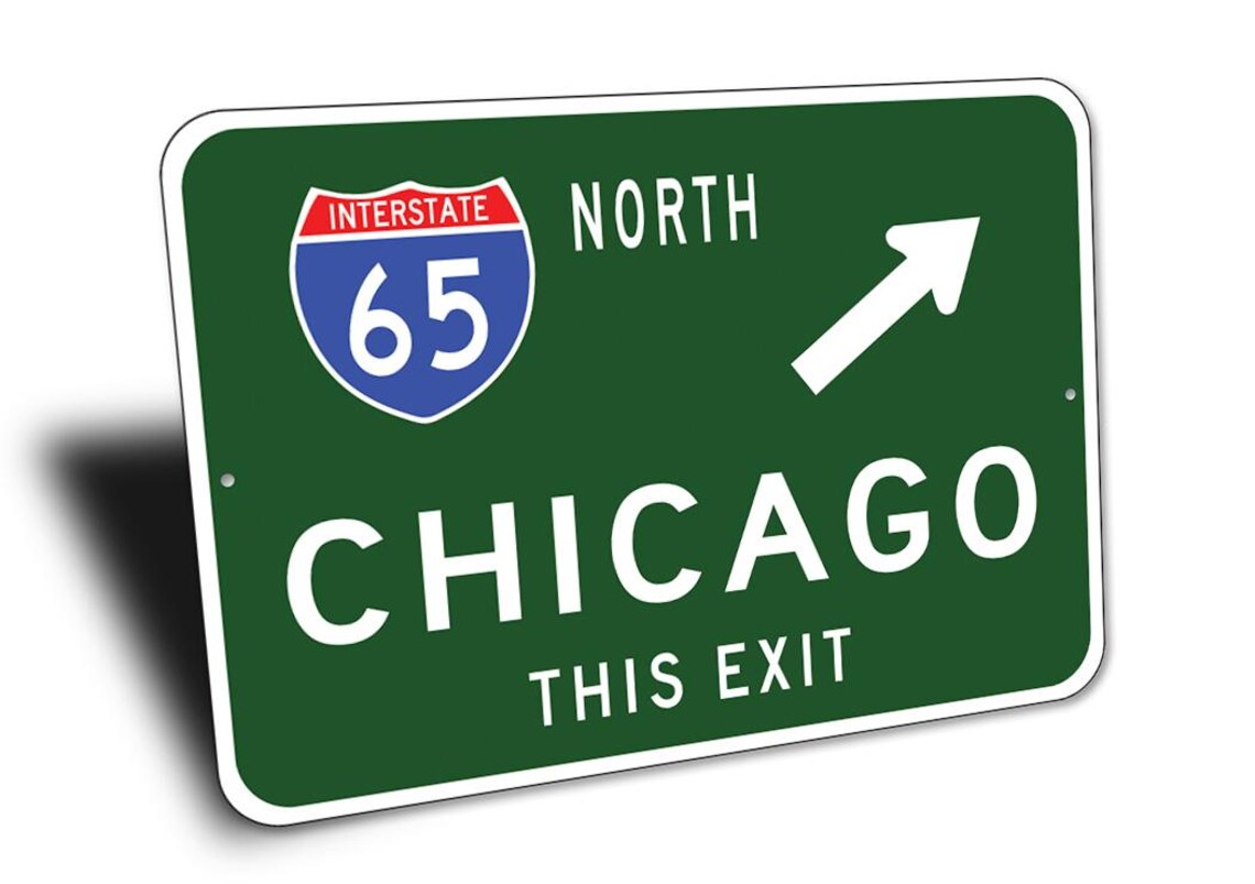 Chicago Exit Sign, Chicago Roadway Sign, Chicago Urban Exit, Chicago ...