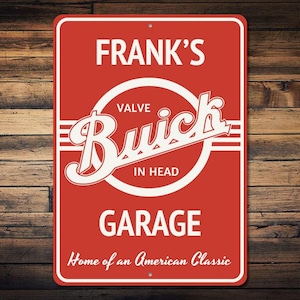 Buick Garage Sign, Custom Buick Sign, Buick Gift for GM Owner Sign, Custom Buick Logo Sign, Buick Decor - Quality Aluminum Sign Buick Decor