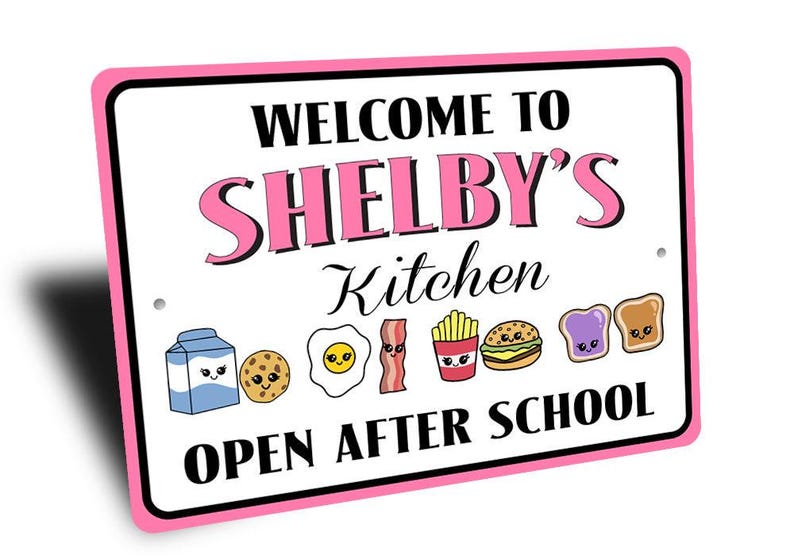 Child Kitchen Sign, Kid Kitchen Sign, Playroom Kitchen, Kids Kitchen Decor, Kitchen Decor, Custom Kid Gift, Sign For Girls Kitchen image 3