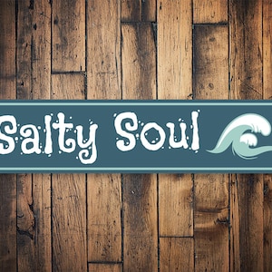 Salty Soul Sign, Salty Soul Decor, Ocean Soul, Beach House Gifts, Decor For Beach, Living On Beach, Beach Soul Gift, Beach Gifts, Coastal
