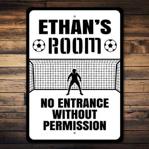 Kid Goalie Room Sign, Kid Goalie Gift, Soccer Goalie, Goalie Room, Kid Goalie Decor, Gift For Soccer, Gift For Kids, Custom Goalie Gift