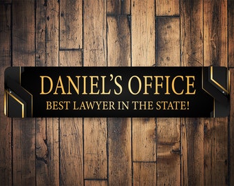 Custom Lawyer Office Sign, Personalized Office Gift, Office Gift, Custom Name Office, Lawyer Gift, Modern Office Gift, Modern Office Decor