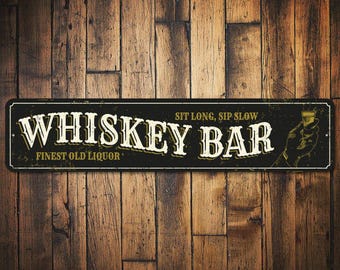 Whiskey Sign, Whiskey Bar Sign, Custom Whiskey Decor, Whiskey Bar Decor, Whiskey Lover Gift for Whiskey Bar, Bar Decor, Metal Wall Art