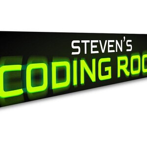 Codeerkamerbord, computerprogrammeur cadeau, teken voor codering, coderingscadeau, computernerd cadeau, coderingscomputer, slim coderingscadeau, kunst aan de muur afbeelding 3