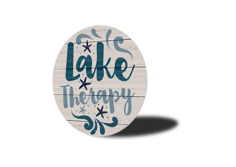 Lake Therapy Sign, Funny Lake Gift, Lake Therapy, Funny Lake Sign, Lake Lover Gift, Signs For Lake House, Lake House Gifts, Lake Signs image 4