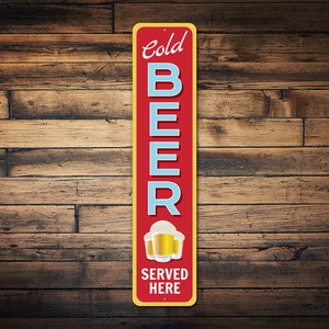 Beer Served Here Sign, Beer Decor, Beer Sign, Beer Lover Decor, Beer Lover Sign, Sign For Beer, Beer Bar Sign, Beer Room Decor, Bar Sign