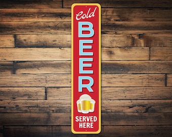 Letrero de cerveza servida aquí, decoración de cerveza, letrero de cerveza, decoración para amantes de la cerveza, letrero para amantes de la cerveza, letrero para cerveza, letrero de bar de cerveza, decoración de sala de cerveza, letrero de bar