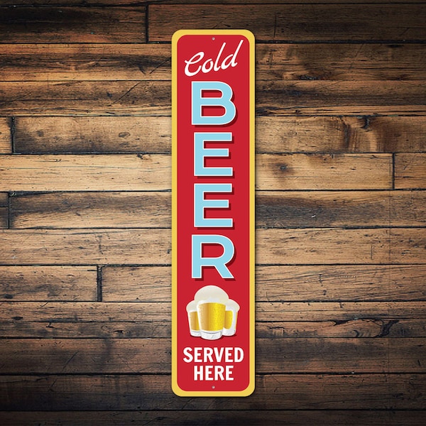 Beer Served Here Sign, Beer Decor, Beer Sign, Beer Lover Decor, Beer Lover Sign, Sign For Beer, Beer Bar Sign, Beer Room Decor, Bar Sign
