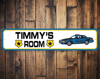 Police Kid Room, Police Sign, Policeman Sign, Kid Police, Kid Room Sign, Personalized Kid Sign, Kid Room Custom - Quality Kid Room Sign