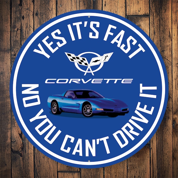 C5 Corvette Circle Sign, C5 Corvette Gift, Fathers Garage, Chevy Corvette Gift, Corvette Decor, Corvette Garage Gift, C5 Corvette Garage
