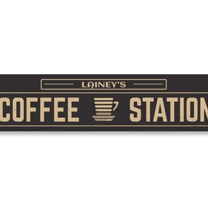 Custom Coffee Station Sign, Coffee Station, Decor for Coffee, Coffee Room Sign, Coffee Gifts. Coffee Maker Sign, Coffee Mom Gifts image 2