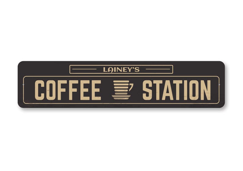 Custom Coffee Station Sign, Coffee Station, Decor for Coffee, Coffee Room Sign, Coffee Gifts. Coffee Maker Sign, Coffee Mom Gifts image 2
