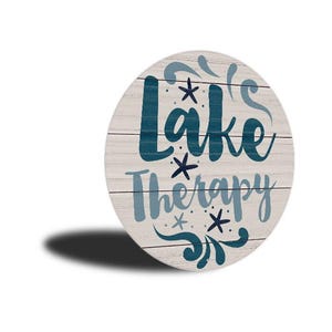 Lake Therapy Sign, Funny Lake Gift, Lake Therapy, Funny Lake Sign, Lake Lover Gift, Signs For Lake House, Lake House Gifts, Lake Signs image 3