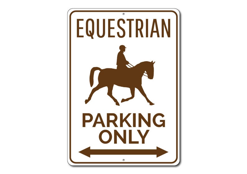 Equestrian Parking Sign Horse Lover Gift Gift for Horse Etsy
