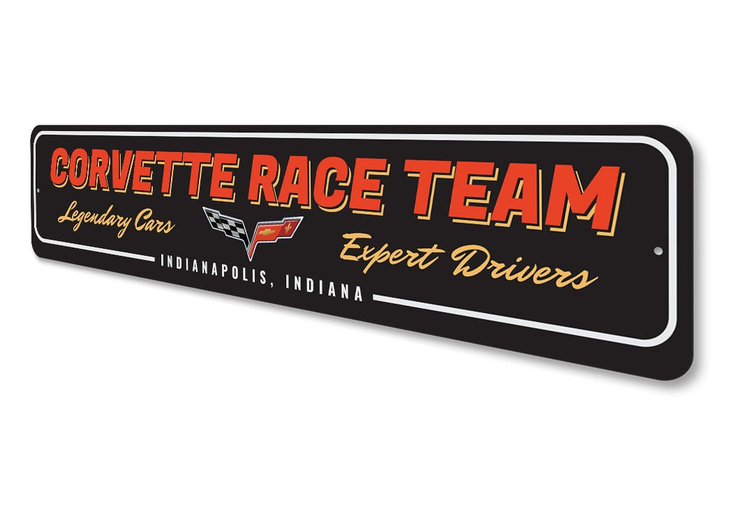 Corvette Racing Sign, Corvette Garage Sign, Decor for Corvette Garage ...