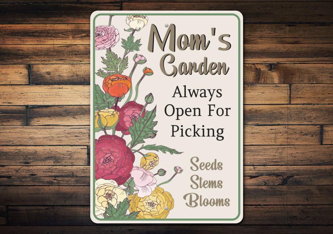 Open Garden Sign, Custom Garden Sign, Garden Open for Picking, Garden ...