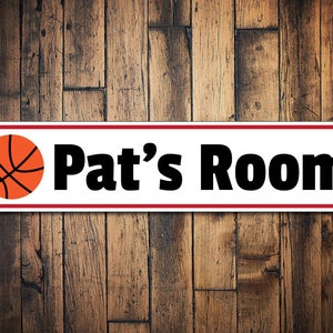 Basketball Sign, Basketball Decor, Basketball Gift, Custom Team Gift, Sports Lover Sign, Sports Team Sign - Quality Aluminum Kids Room Sign
