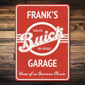 Buick Garage Sign, Custom Buick Sign, Buick Gift for GM Owner Sign, Custom Buick Logo Sign, Buick Decor - Cartello in alluminio di qualità Buick Decor