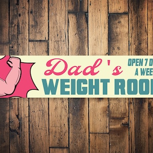 Retro Weight Room Sign, Weight Room Sign, Weight Decor, Lifting Sign, Dad Lifting, Garage Gym Sign, Gym Decor, Home Gym Sign, Sign For Gym