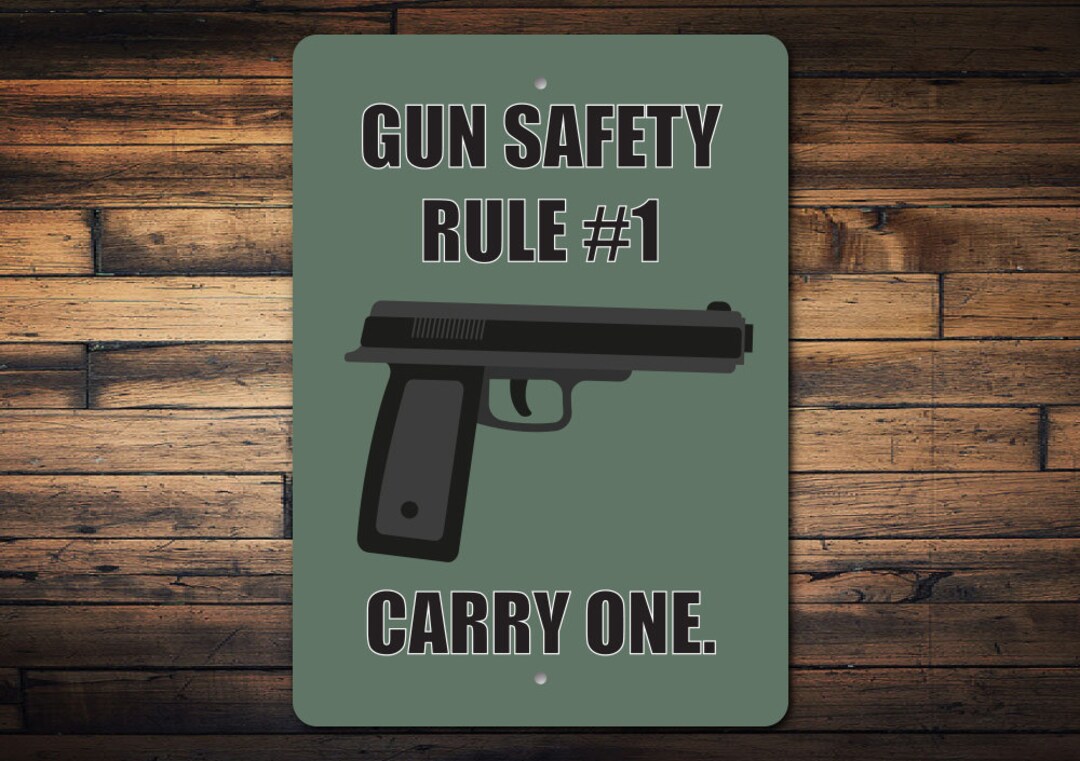 Gun Safety Rule, Carry A Gun, Gun Rule Decor, American Gun Owner, Gun